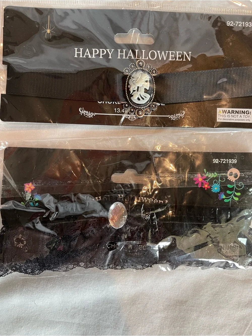 2 gothic style chokers. Halloween costume